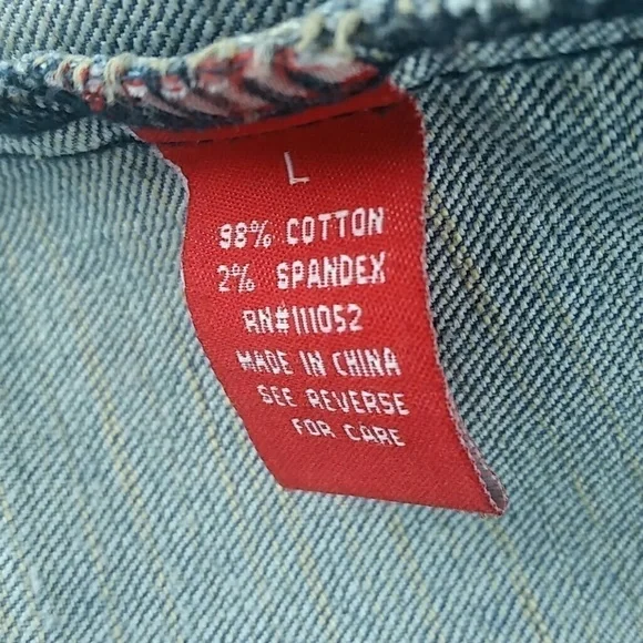 Vanilla Star Denim Embroidered Jacket EUC size L - Picture 4 of 8